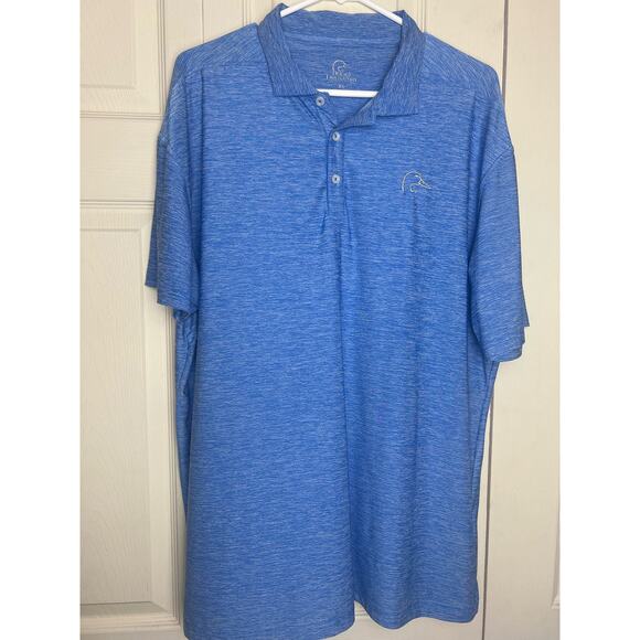 Ducks Unlimited Men's Short Sleeve Golf Polo Collared Shirt Blue Men's Size XL - Picture 1 of 9